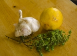 Garlic, lemon, and thyme