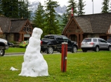 Snowman by Banff National Park entrance