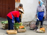Selling vegetables