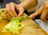 Cutting up celery