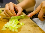 Cutting up celery
