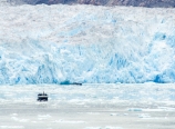 The St. Nicholas approaching Sawyer Glacier