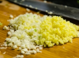 Chopped garlic and ginger