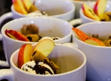 Ice cream with coconut egg rolls