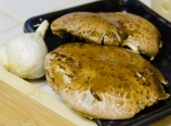 Garlic and portabello mushrooms