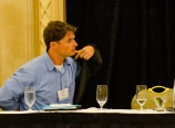 Mark getting ready to speak