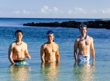 Getting ready to snorkel