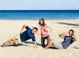 Working out, Hapuna Beach