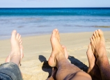 Relaxing at Hapuna Beach