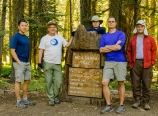At the Crescent Meadow trailhead