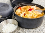 Rice and red curry