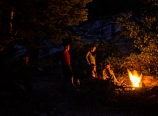 Campfire at Buck Creek campground