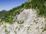 Trail cut out from the rock face