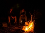 Enjoying the campfire