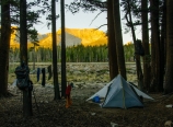 Our campsite at first light