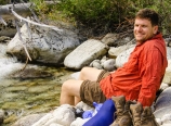Mike soaking his feet