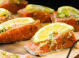 Cedar planked salmon