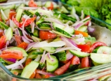 Tomato, cucumber, onion salad