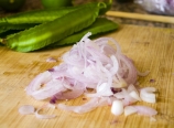 Sliced onions and shallots