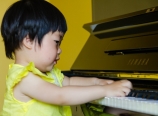 On the piano