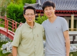 By the pond with Zhao Xing