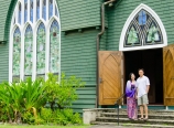 On the steps of Wai'oli Hui'ia Church