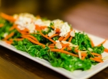 Curly kale with goat cheese