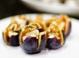 Figs, blue cheese, walnuts, and honey