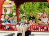 Hanging out in the gazebo