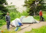 Morning at Slide Lake campsite