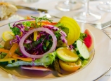 Salad with shaved beets
