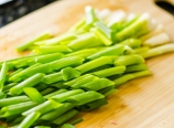 Cut green onions