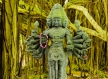 Entering the Hindu temple