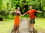 Walking on the Kilohana Railway tracks