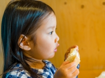 Enjoying bread